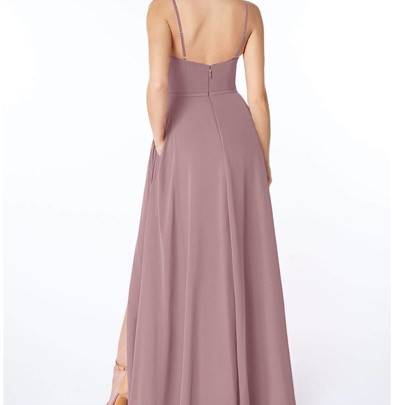 Azazie Janneth Bridesmaid Dress in Dusty Rose  Size A6 - Picture 2 of 5